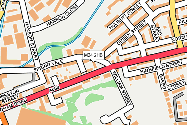 M24 2HB map - OS OpenMap – Local (Ordnance Survey)