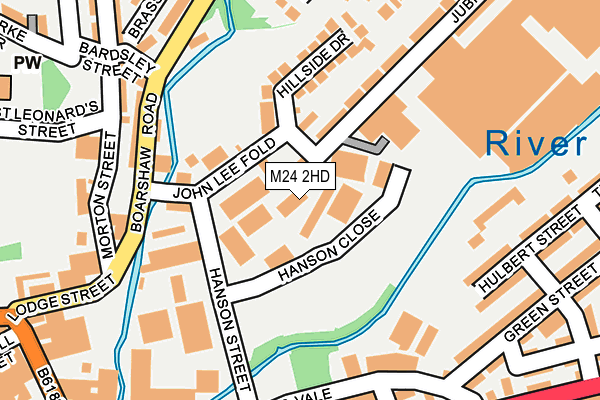 M24 2HD map - OS OpenMap – Local (Ordnance Survey)