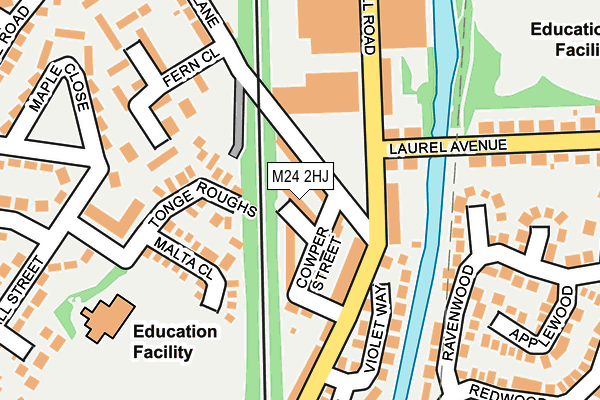 M24 2HJ map - OS OpenMap – Local (Ordnance Survey)