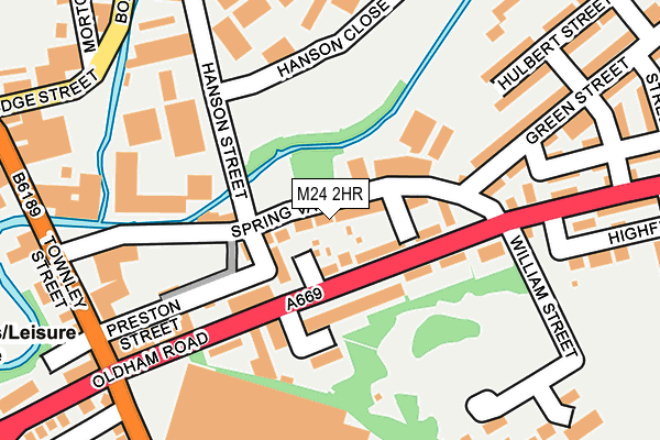 M24 2HR map - OS OpenMap – Local (Ordnance Survey)