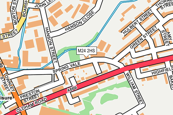 M24 2HS map - OS OpenMap – Local (Ordnance Survey)