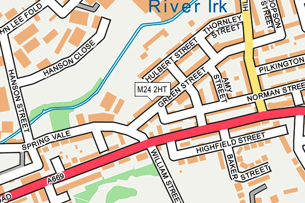 M24 2HT map - OS OpenMap – Local (Ordnance Survey)