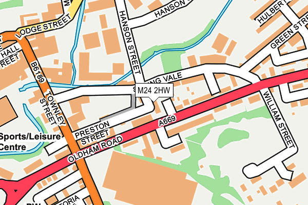 M24 2HW map - OS OpenMap – Local (Ordnance Survey)