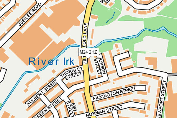 M24 2HZ map - OS OpenMap – Local (Ordnance Survey)