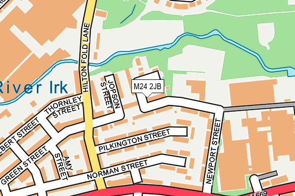 M24 2JB map - OS OpenMap – Local (Ordnance Survey)