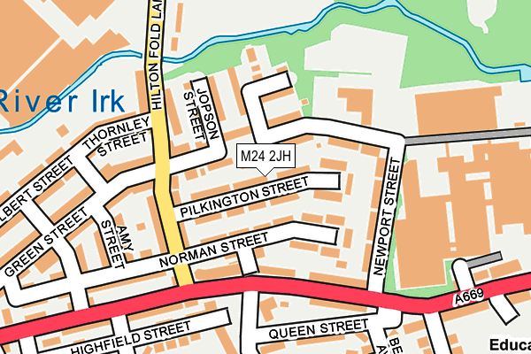 M24 2JH map - OS OpenMap – Local (Ordnance Survey)