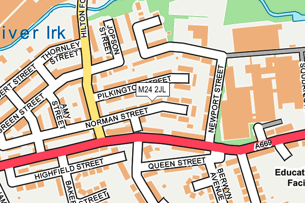 M24 2JL map - OS OpenMap – Local (Ordnance Survey)