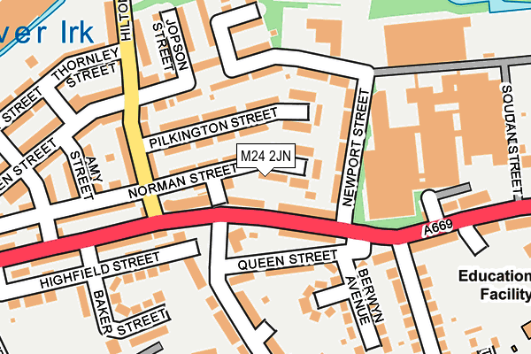 M24 2JN map - OS OpenMap – Local (Ordnance Survey)