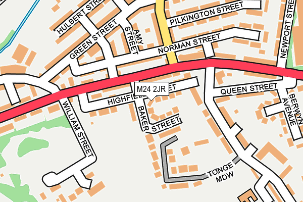 M24 2JR map - OS OpenMap – Local (Ordnance Survey)