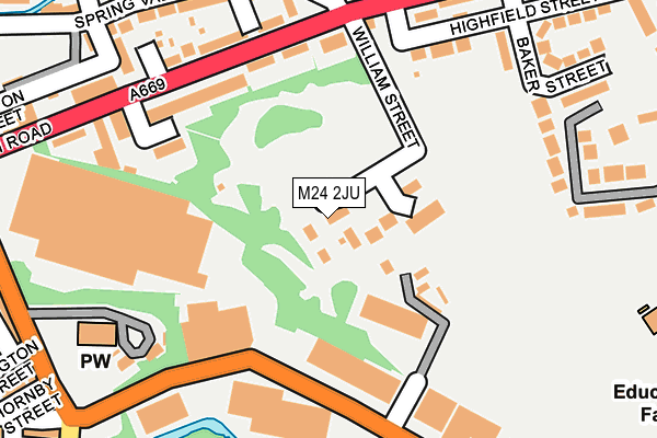M24 2JU map - OS OpenMap – Local (Ordnance Survey)