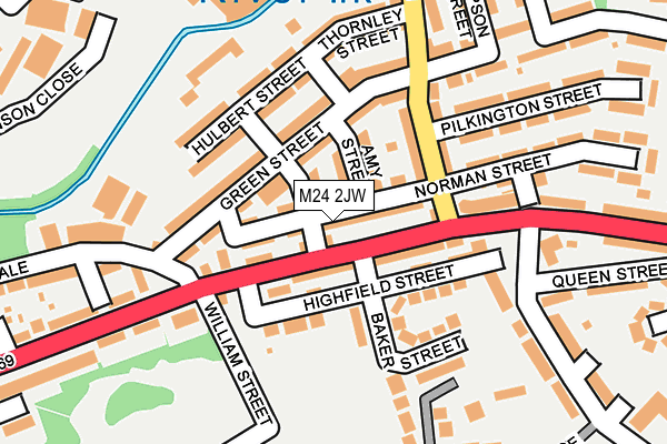 M24 2JW map - OS OpenMap – Local (Ordnance Survey)