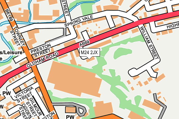 M24 2JX map - OS OpenMap – Local (Ordnance Survey)