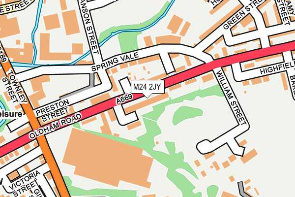 M24 2JY map - OS OpenMap – Local (Ordnance Survey)