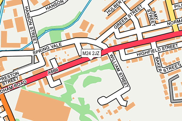 M24 2JZ map - OS OpenMap – Local (Ordnance Survey)