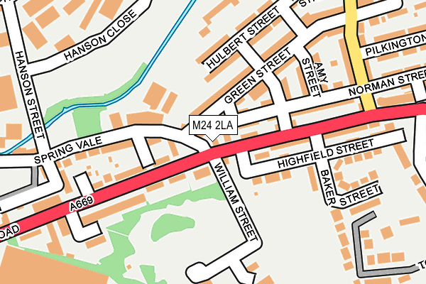 M24 2LA map - OS OpenMap – Local (Ordnance Survey)