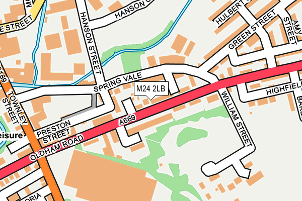 M24 2LB map - OS OpenMap – Local (Ordnance Survey)