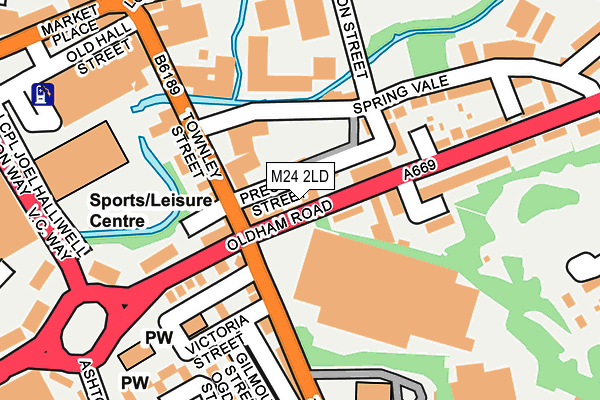 M24 2LD map - OS OpenMap – Local (Ordnance Survey)