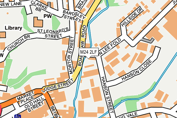 M24 2LF map - OS OpenMap – Local (Ordnance Survey)