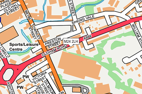 M24 2LH map - OS OpenMap – Local (Ordnance Survey)