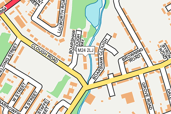 M24 2LJ map - OS OpenMap – Local (Ordnance Survey)