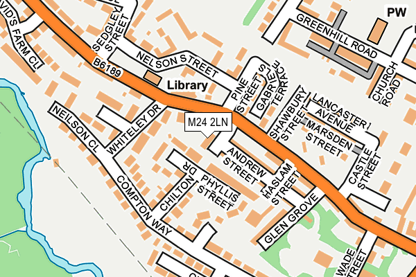 M24 2LN map - OS OpenMap – Local (Ordnance Survey)