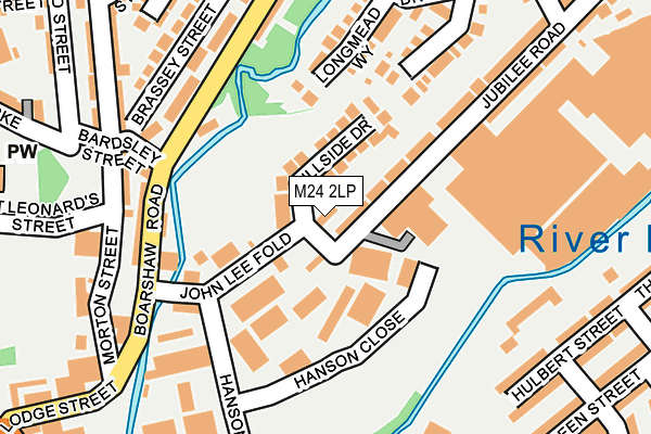 M24 2LP map - OS OpenMap – Local (Ordnance Survey)
