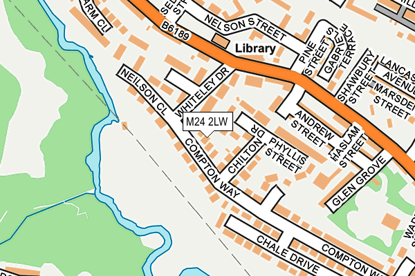 M24 2LW map - OS OpenMap – Local (Ordnance Survey)