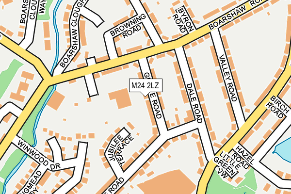 M24 2LZ map - OS OpenMap – Local (Ordnance Survey)