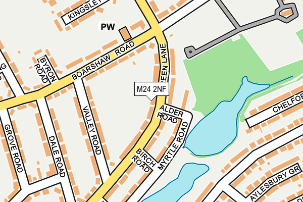 M24 2NF map - OS OpenMap – Local (Ordnance Survey)