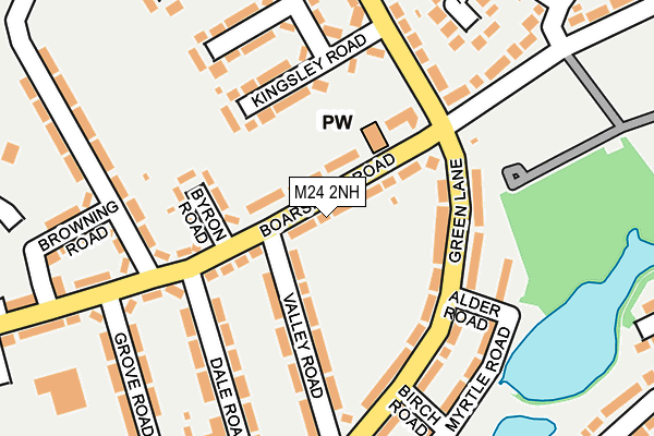 M24 2NH map - OS OpenMap – Local (Ordnance Survey)