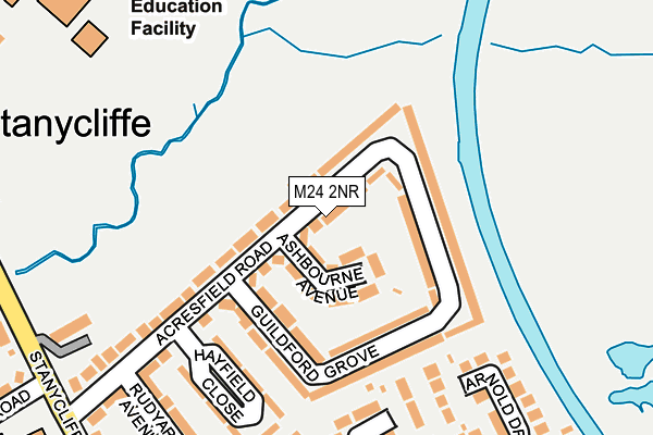 M24 2NR map - OS OpenMap – Local (Ordnance Survey)