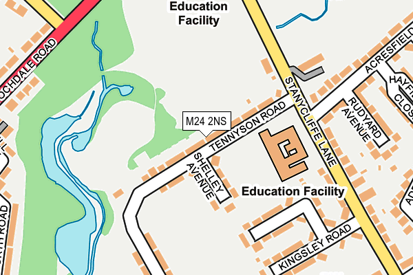 M24 2NS map - OS OpenMap – Local (Ordnance Survey)