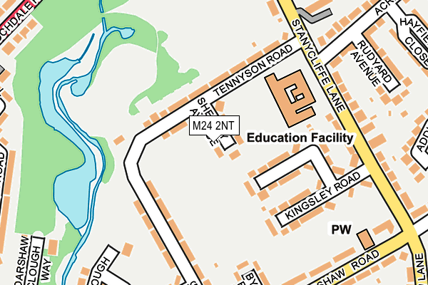 M24 2NT map - OS OpenMap – Local (Ordnance Survey)