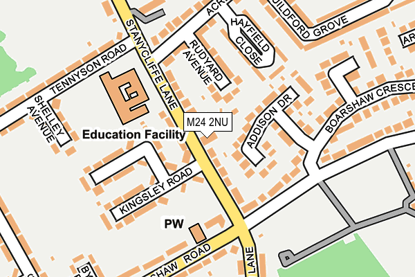 M24 2NU map - OS OpenMap – Local (Ordnance Survey)