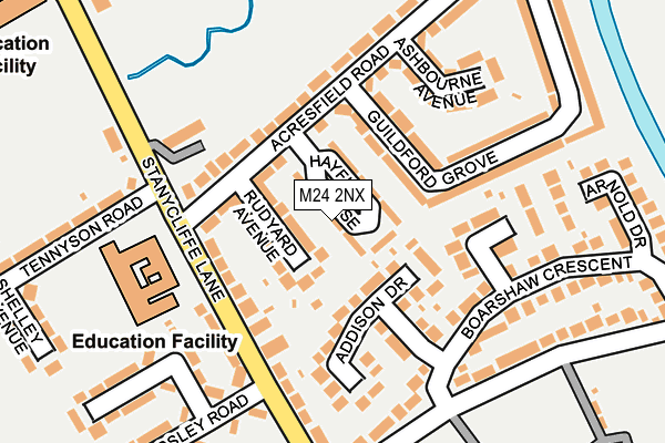 M24 2NX map - OS OpenMap – Local (Ordnance Survey)