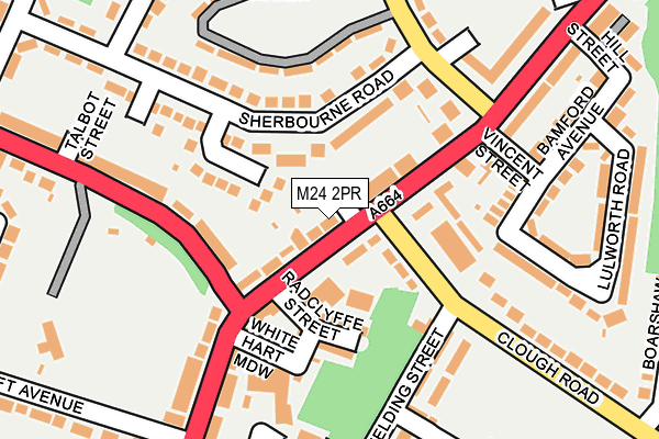 M24 2PR map - OS OpenMap – Local (Ordnance Survey)