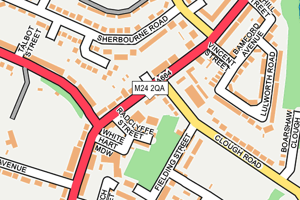 M24 2QA map - OS OpenMap – Local (Ordnance Survey)