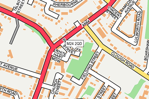 M24 2QD map - OS OpenMap – Local (Ordnance Survey)