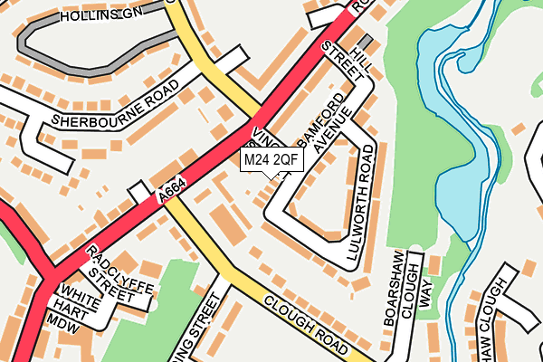 M24 2QF map - OS OpenMap – Local (Ordnance Survey)