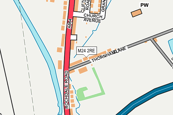 M24 2RE map - OS OpenMap – Local (Ordnance Survey)