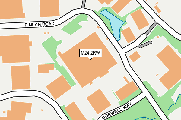 M24 2RW map - OS OpenMap – Local (Ordnance Survey)