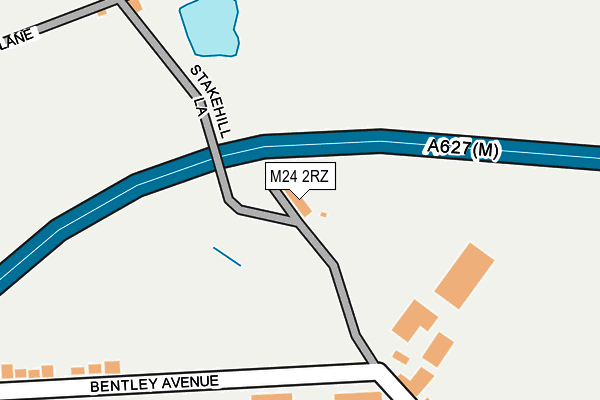 M24 2RZ map - OS OpenMap – Local (Ordnance Survey)