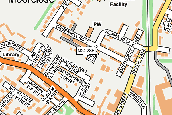 M24 2SF map - OS OpenMap – Local (Ordnance Survey)