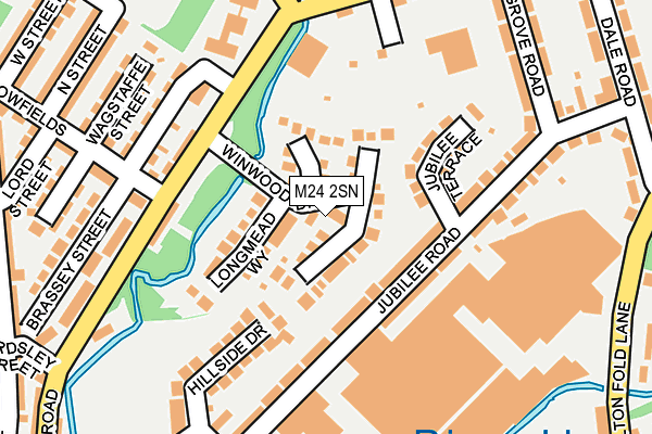 M24 2SN map - OS OpenMap – Local (Ordnance Survey)