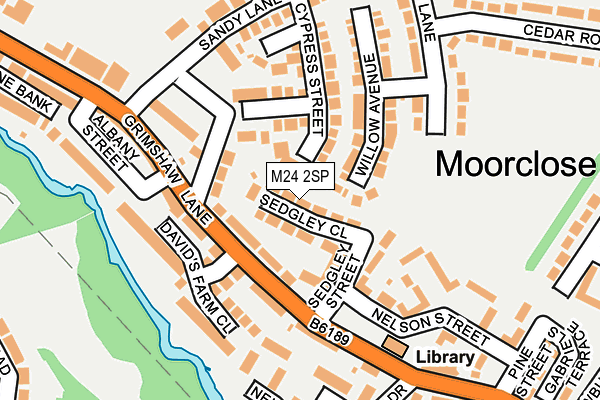 M24 2SP map - OS OpenMap – Local (Ordnance Survey)