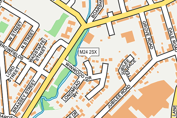 M24 2SX map - OS OpenMap – Local (Ordnance Survey)