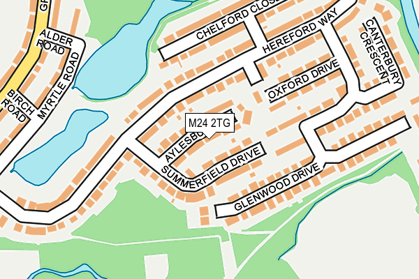 M24 2TG map - OS OpenMap – Local (Ordnance Survey)
