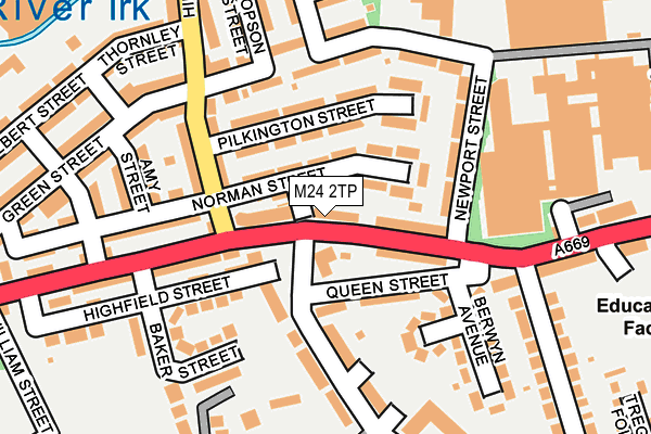 M24 2TP map - OS OpenMap – Local (Ordnance Survey)