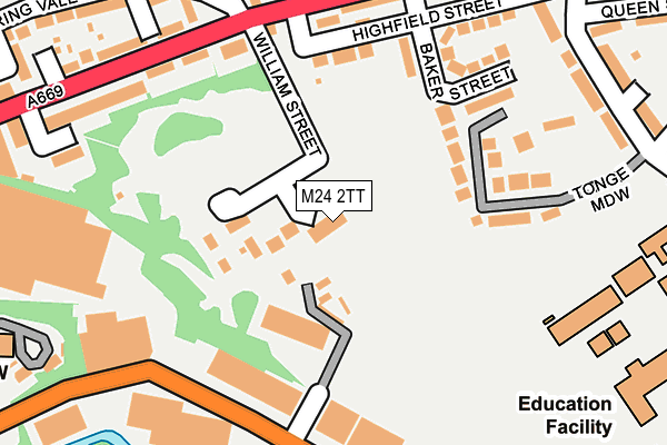 M24 2TT map - OS OpenMap – Local (Ordnance Survey)