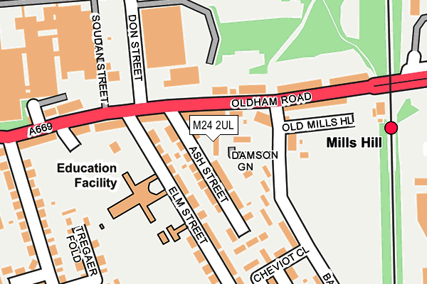 M24 2UL map - OS OpenMap – Local (Ordnance Survey)